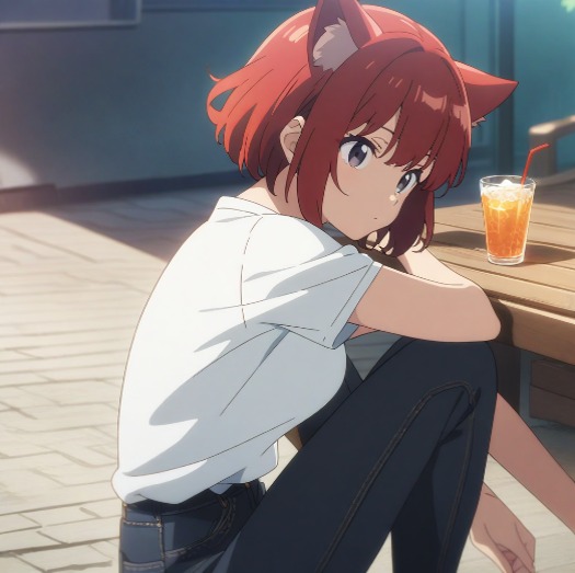 Character Prompt with Drinking Action for Anifusion/Nano Banana AI image template preview