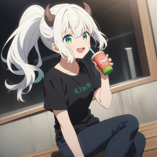 Character Prompt with Drinking Action for Anifusion/Nano Banana example 2