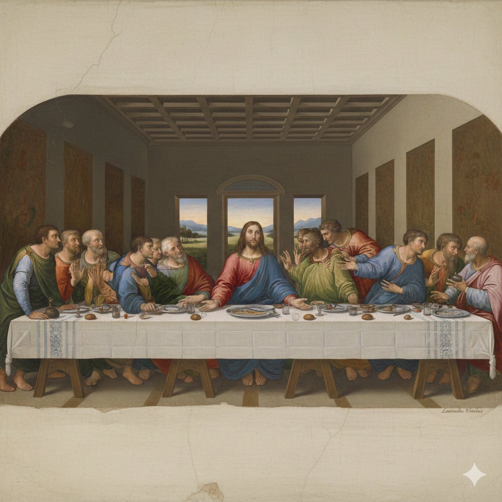 Da Vinci's Last Supper Style Image Generation AI image template preview