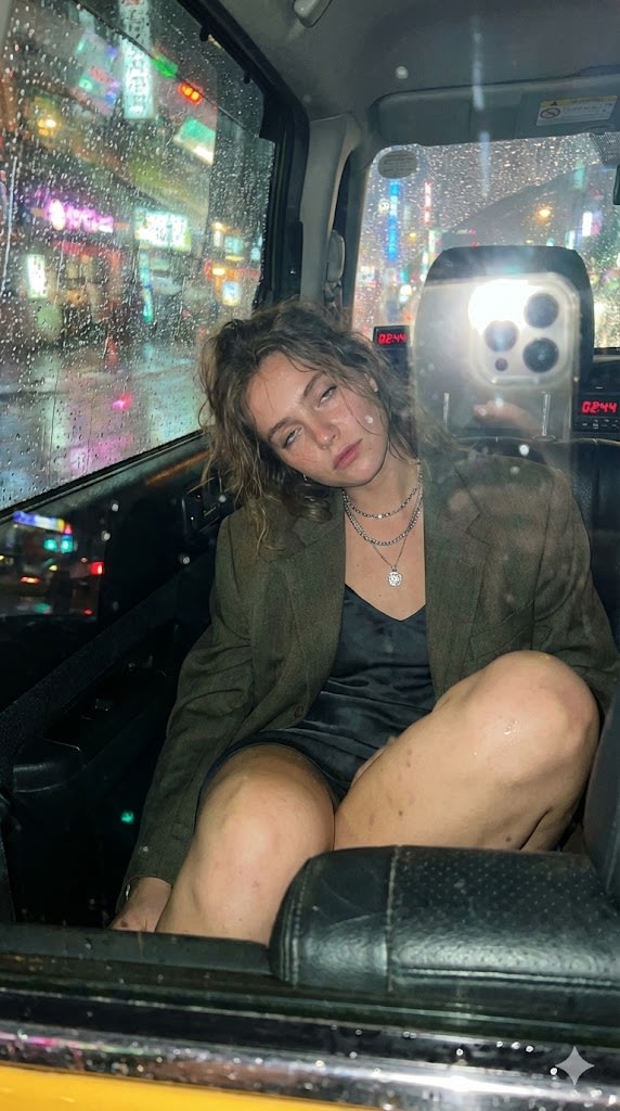 Candid Taxi-Ride Dump Photography AI image template preview