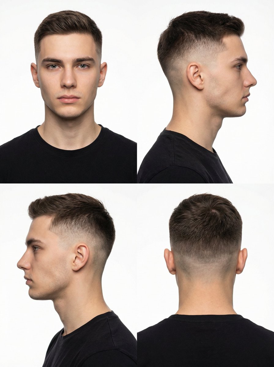 4-Panel Studio Portrait Grid AI image template preview