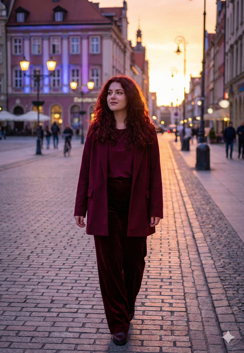 Cinematic Street Photography Portrait AI image template preview