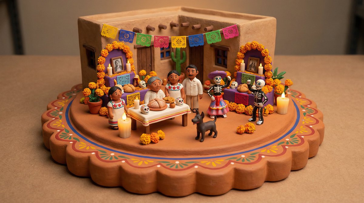 Tiny Clay World Diorama Generator AI image template preview