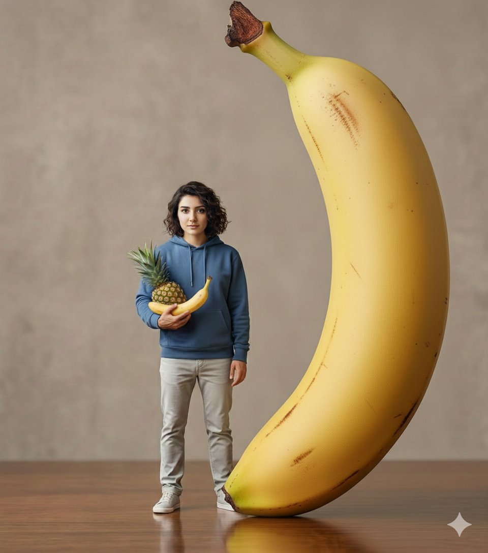 Hyper-realistic Giant Strawberry with Tiny Subject AI image template preview