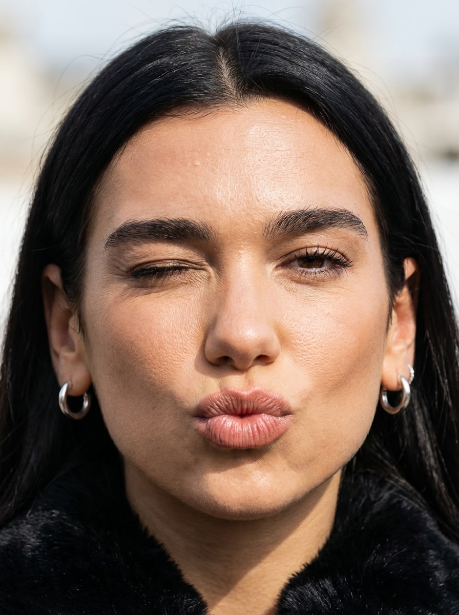 Macro Portrait with Wink and Pucker example 2