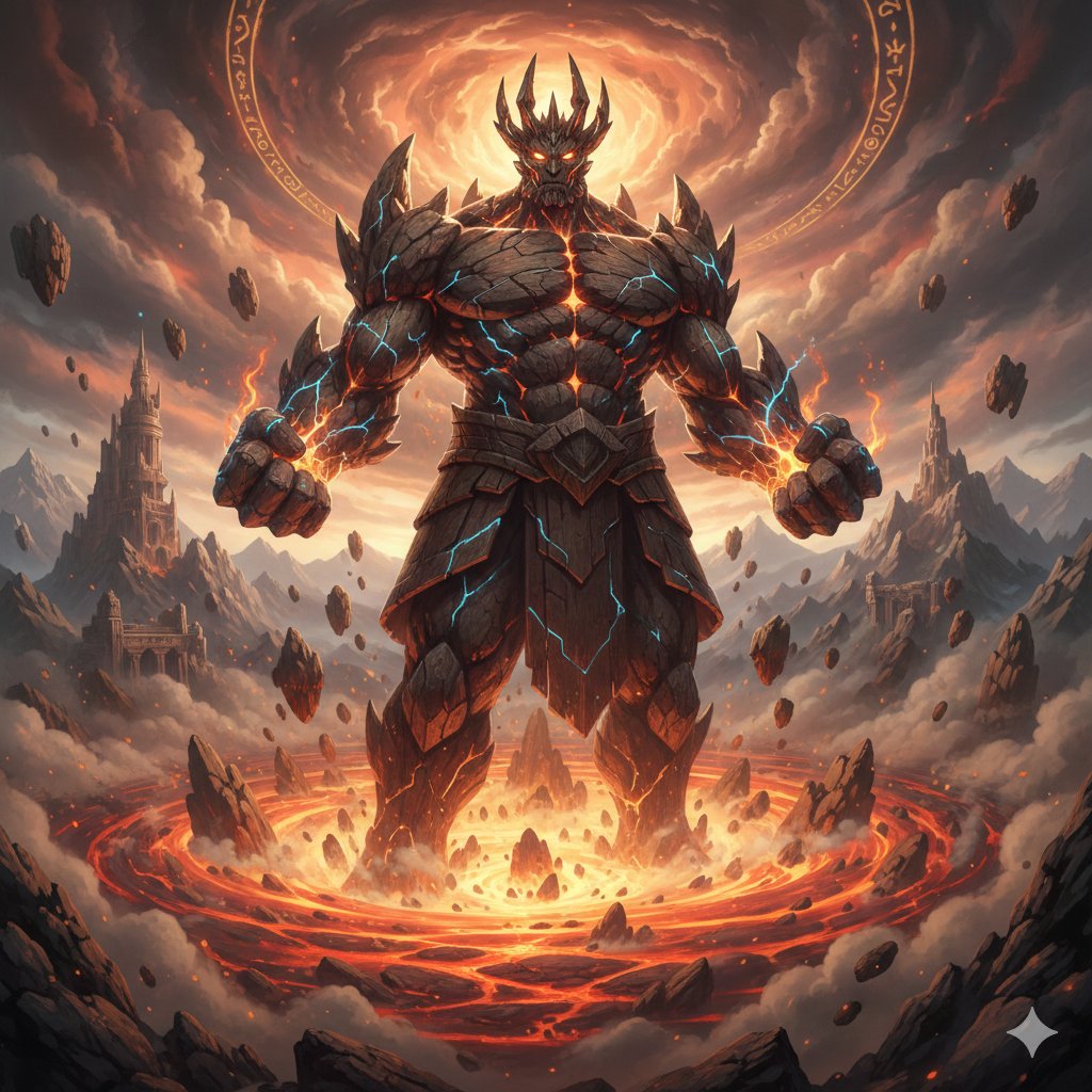 Final Fantasy Titan Summon Generation AI image template preview
