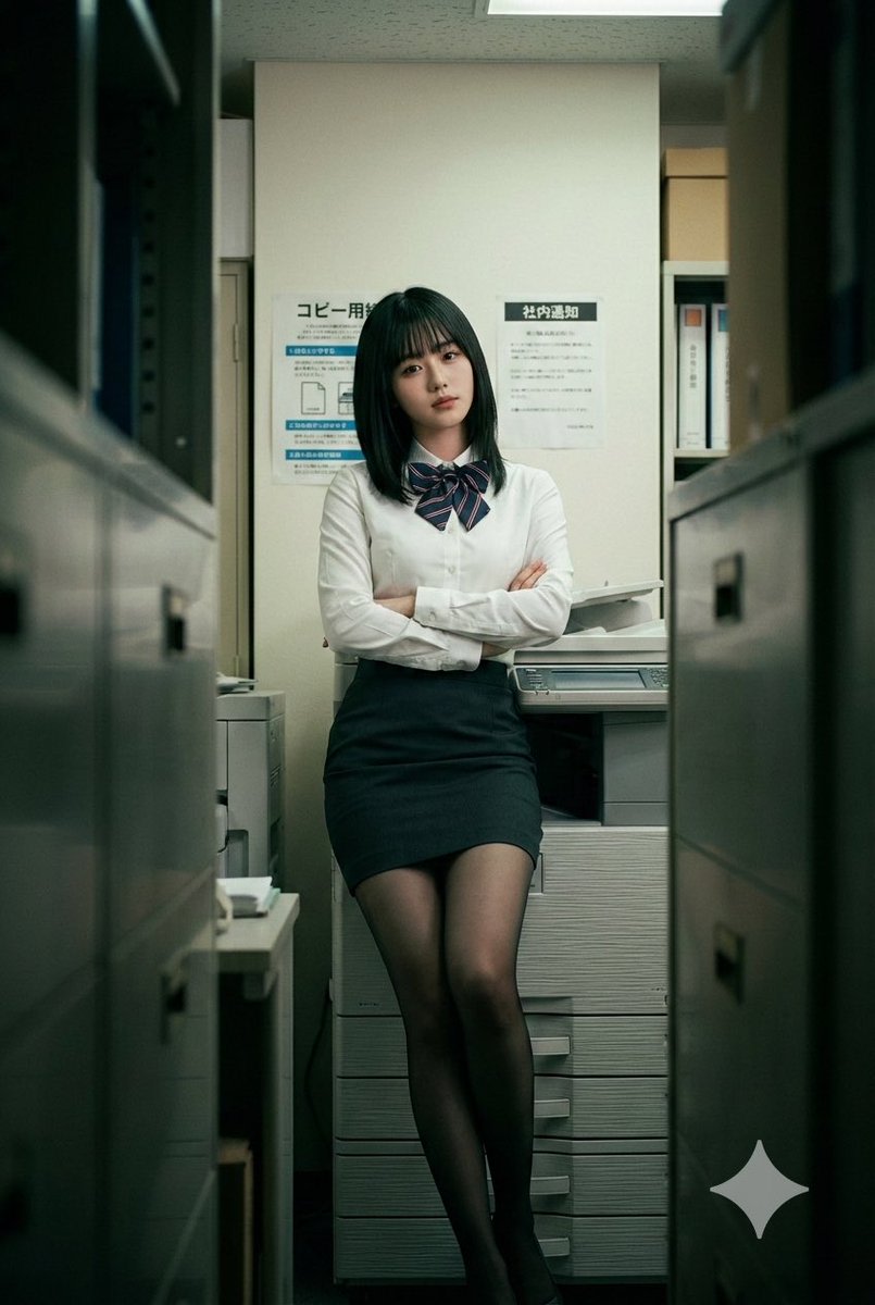 Cinematic Office Portrait AI image template preview