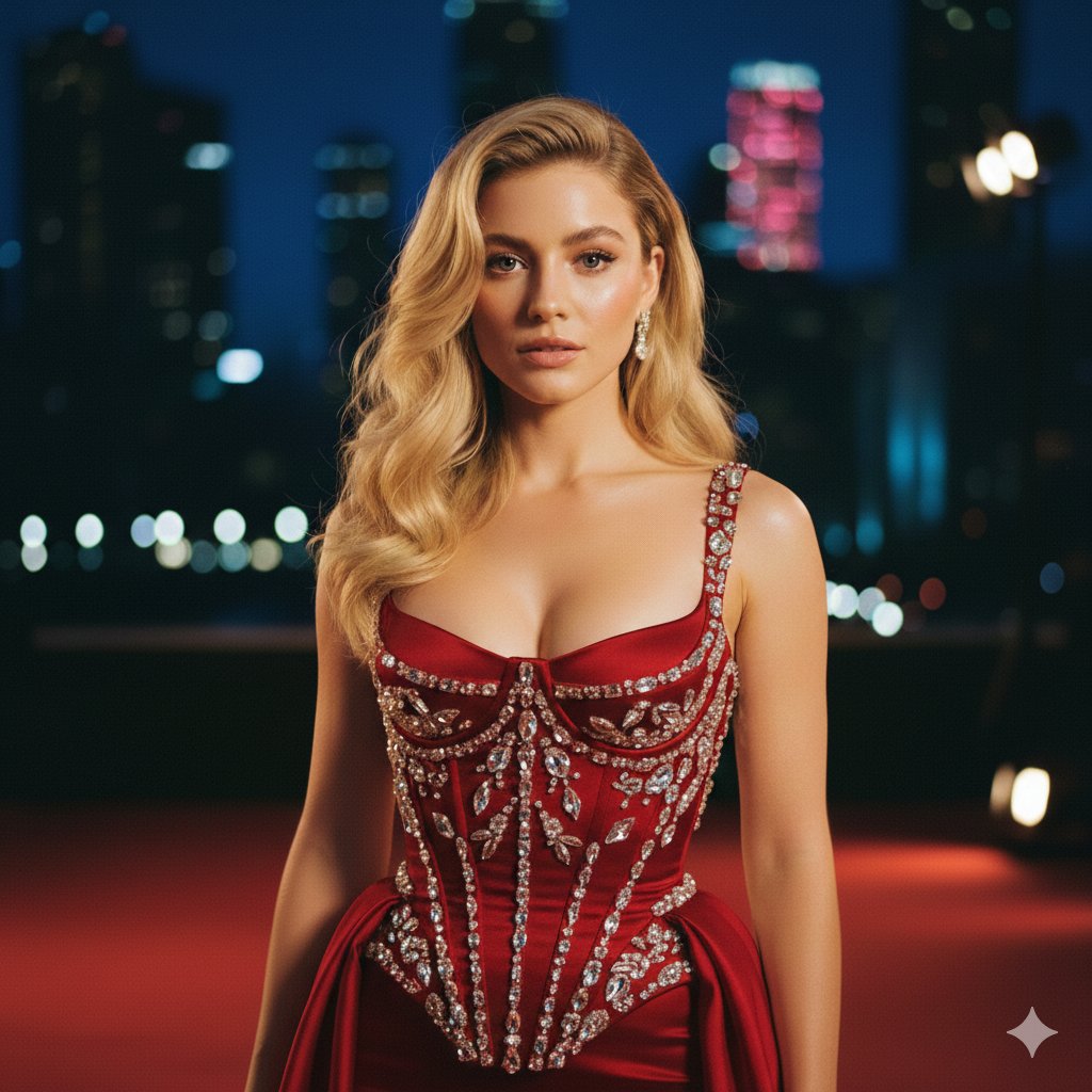 1950s Bombshell Fashion Editorial AI image template preview