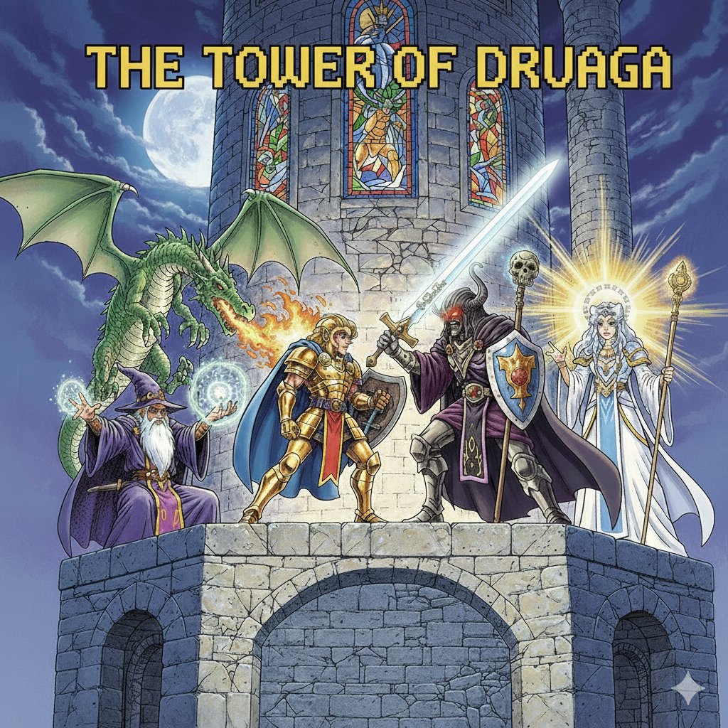 Tower of Druaga Gilgamesh vs. Druaga Prompt AI image template preview