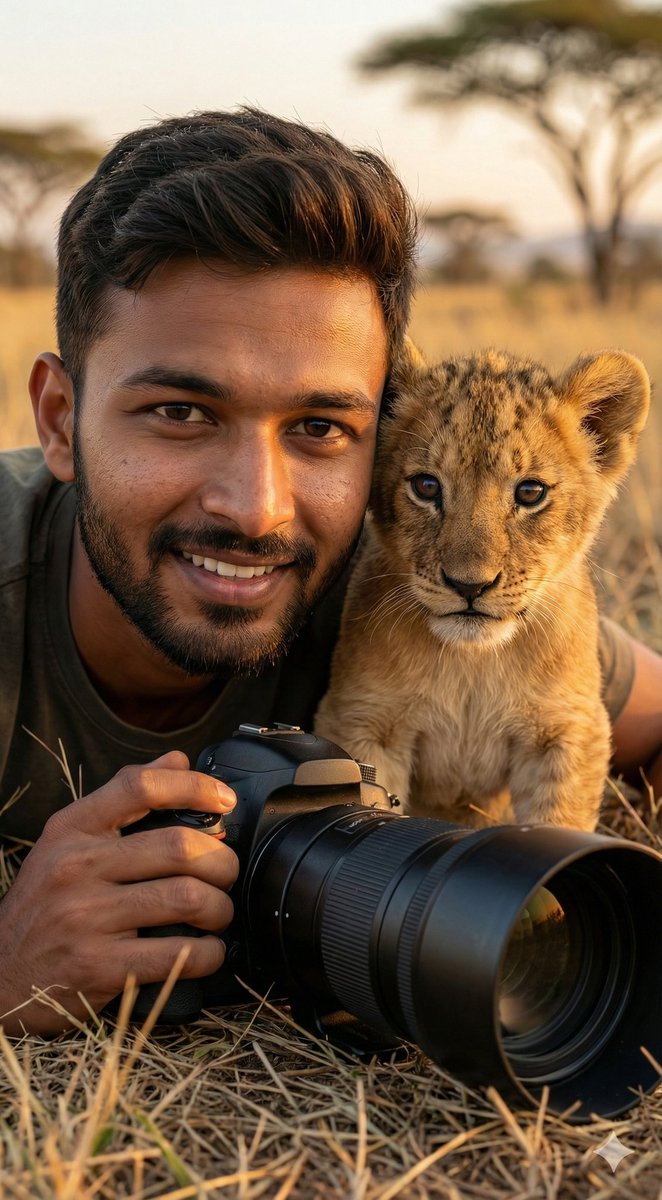 Hyper-Real Wildlife Photography Close-Up Prompt AI image template preview