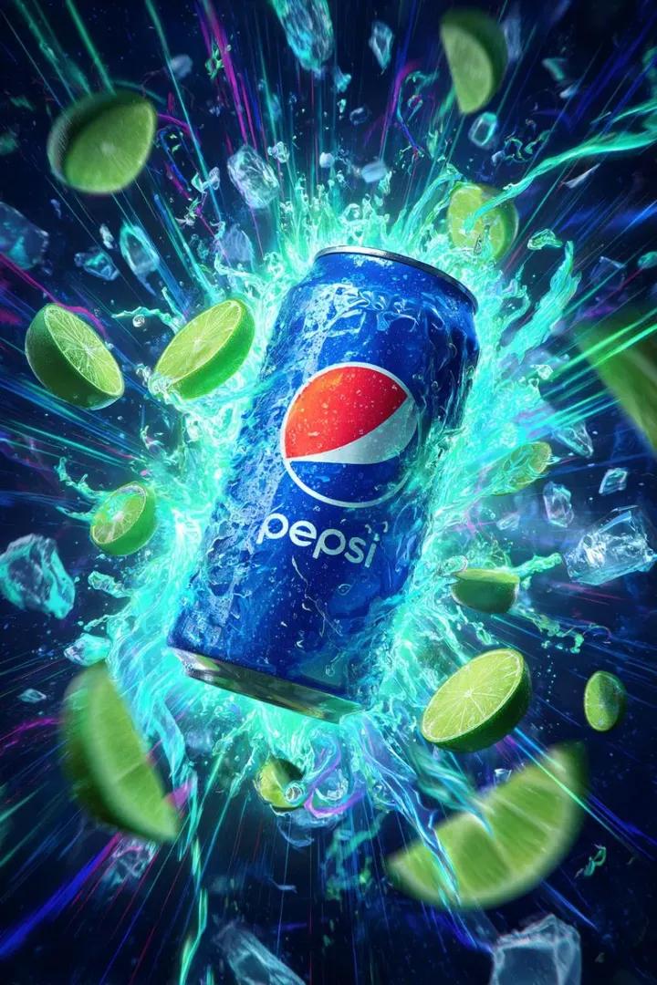 Cinematic Cola Can Explosion Advertisement Prompt AI image template preview