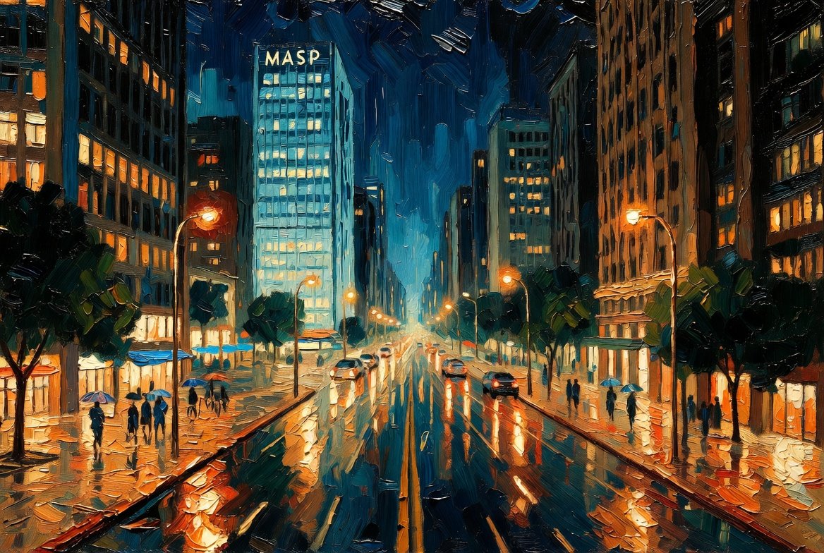 São Paulo Avenida Paulista Painting Prompt (JSON reference) AI image template preview