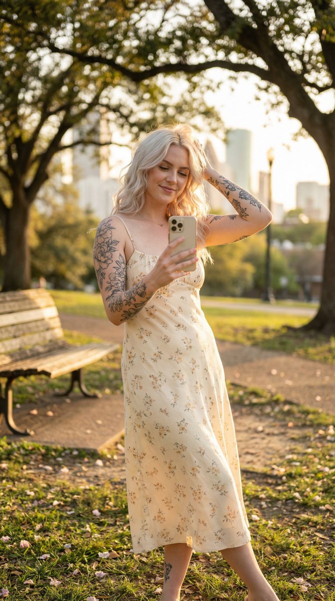 Golden Hour Outdoor Lifestyle Portrait Prompt AI image template preview