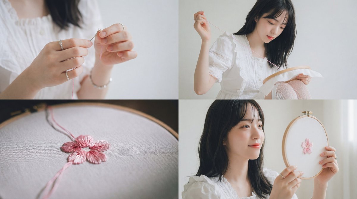 Cinematic Embroidery Scene Video AI image template preview