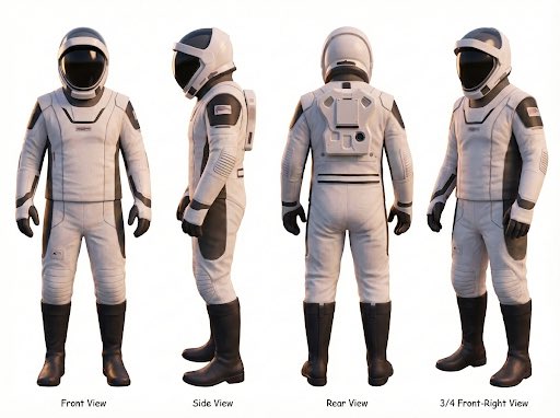 Character Sheet for 3D Model Generation AI image template preview