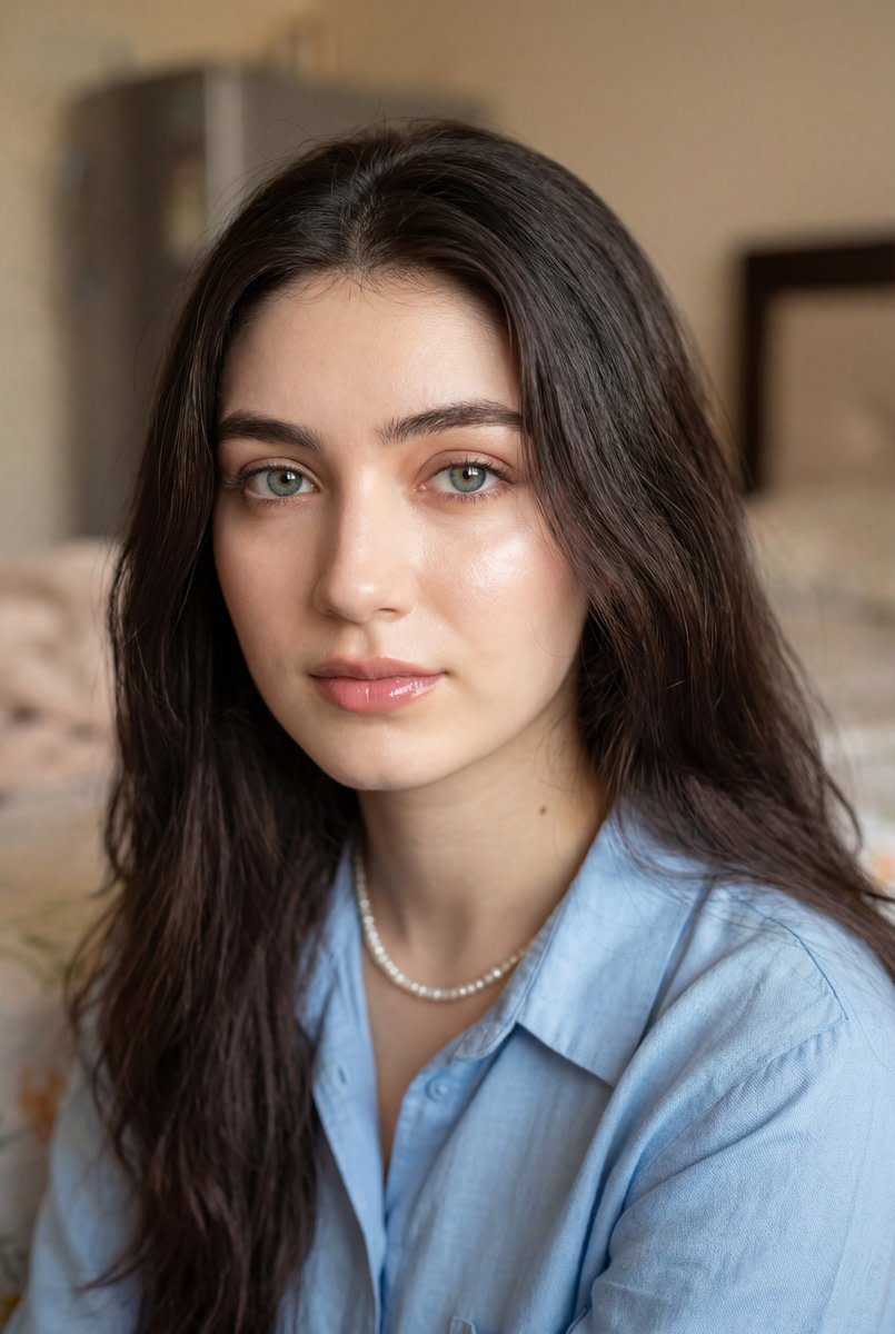 Ultra-Realistic Close-Up Portrait AI image template preview