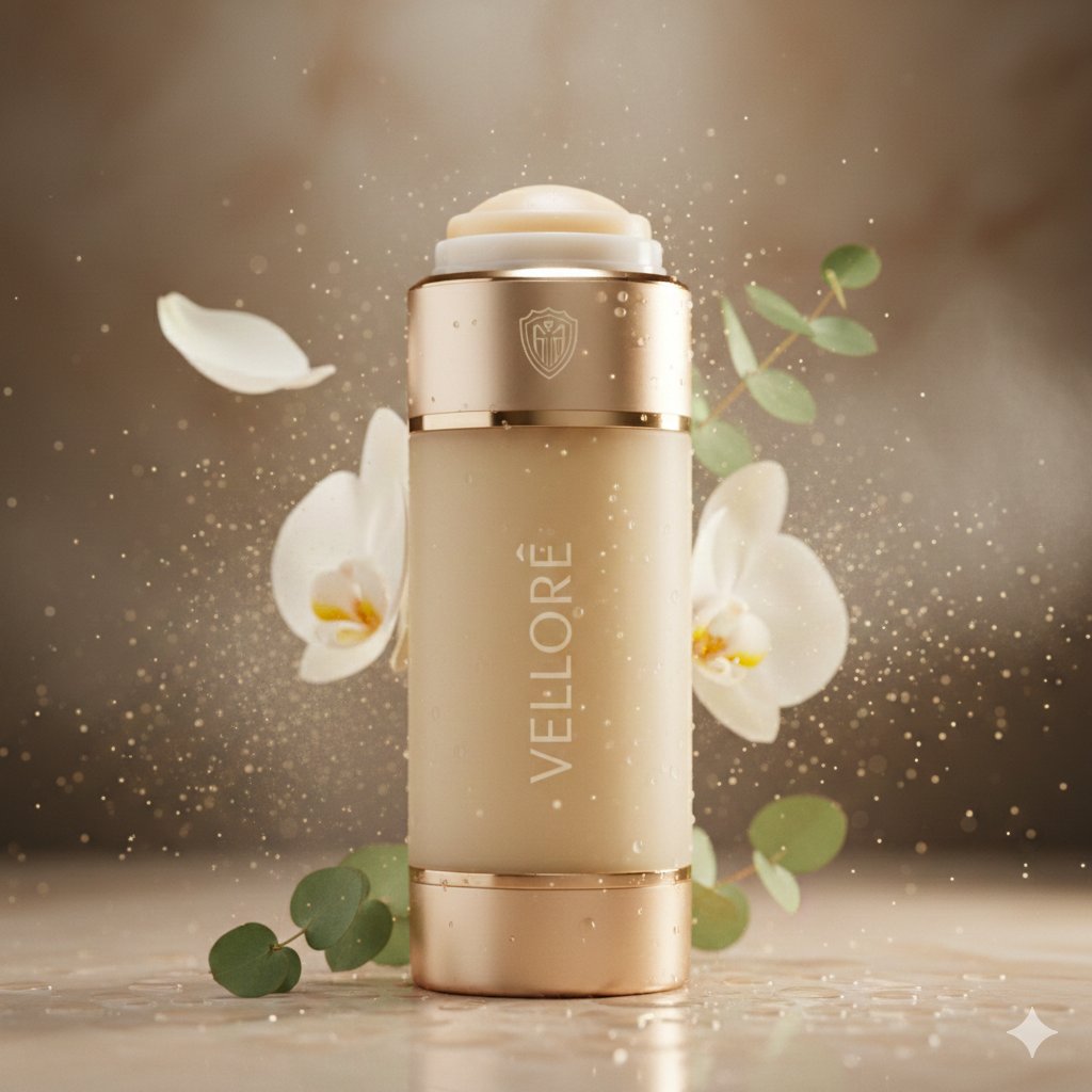 Luxury Deodorant Product Ad Prompt (VELORÉ) AI image template preview