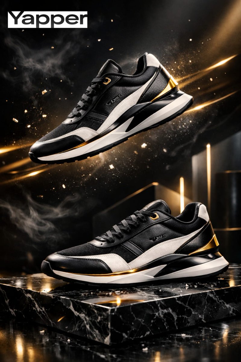 Luxury Sneaker Advertisement Photography AI image template preview