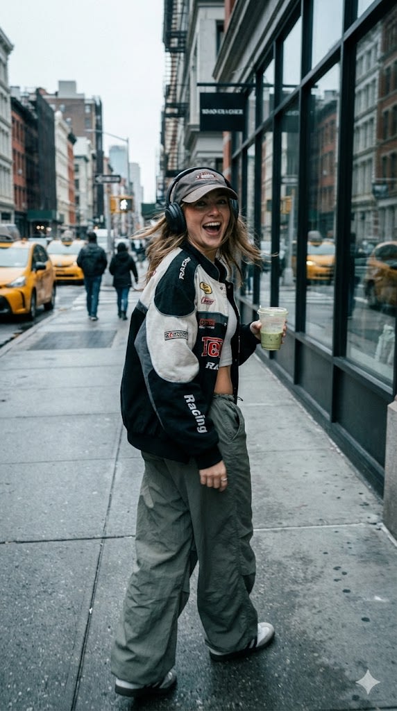 Candid Paparazzi Gen-Z Street Style AI image template preview