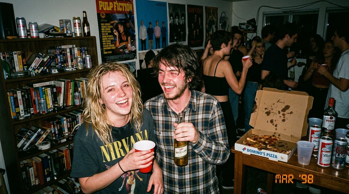1990s Disposable Camera Party Photo Prompt AI image template preview