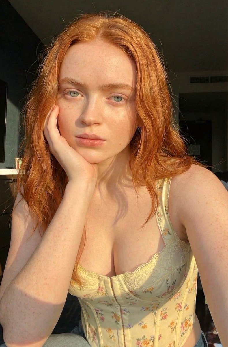 Sadie Sink Natural Portrait AI image template preview