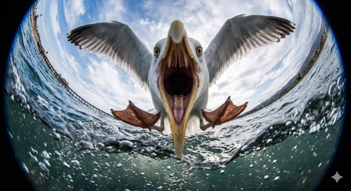 Fisheye Perspective of a Fish AI image template preview