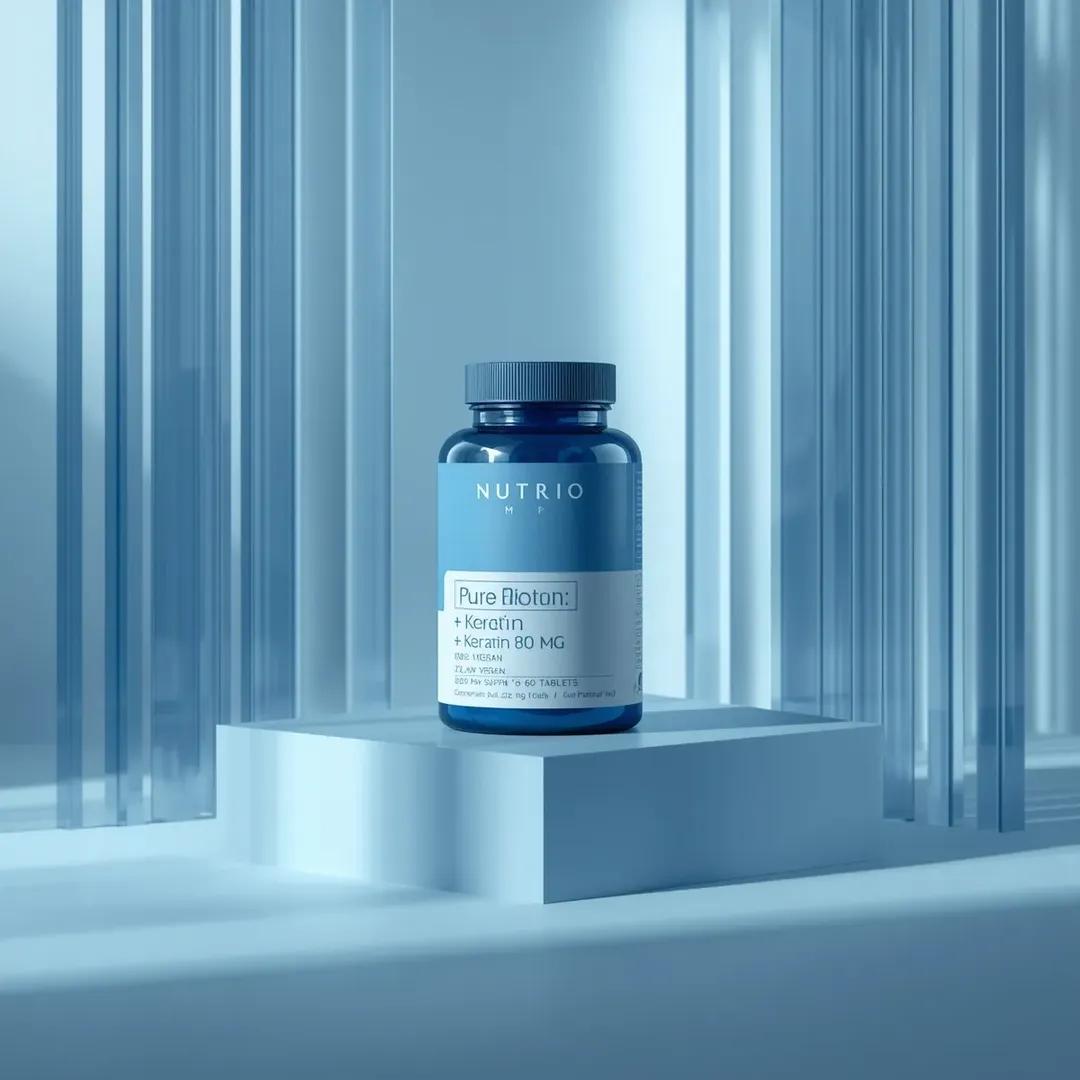 Minimalist Product Photography for Supplement Container AI image template preview
