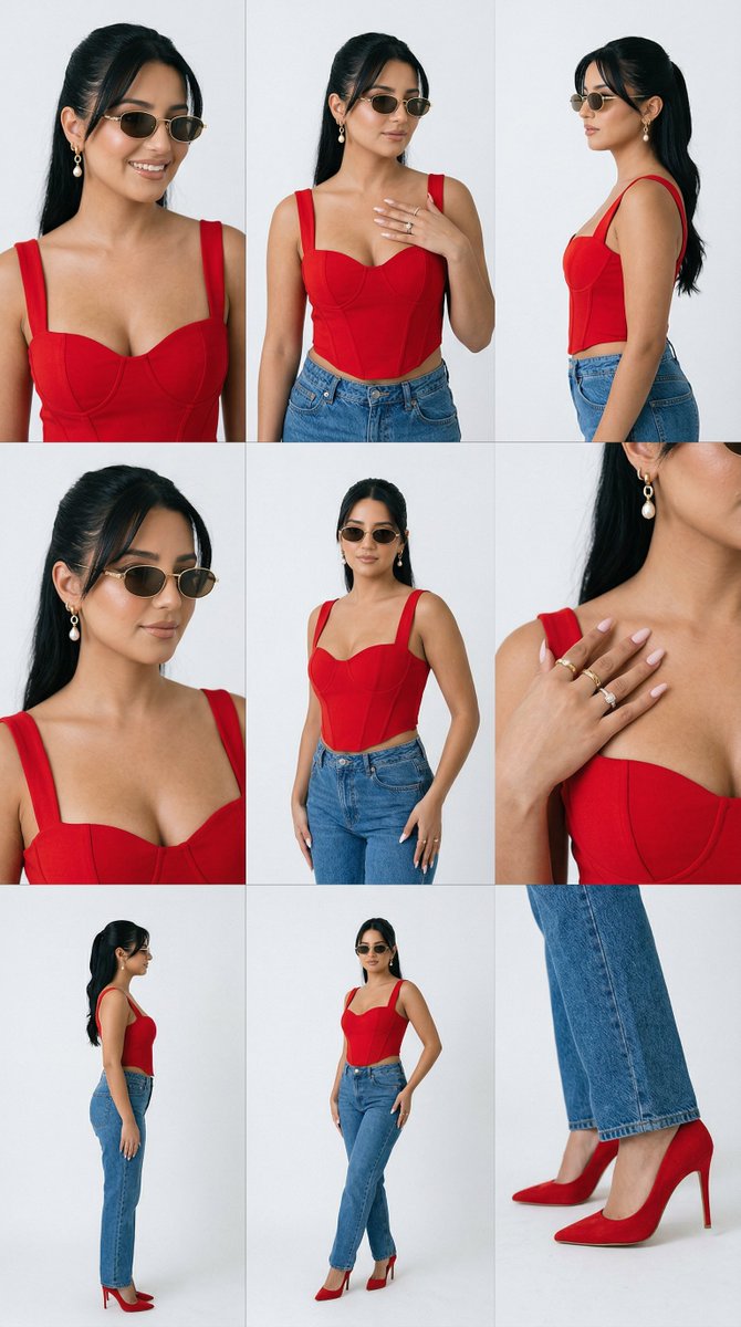Fashion Editorial Style Transformation (Image-to-Image) AI image template preview