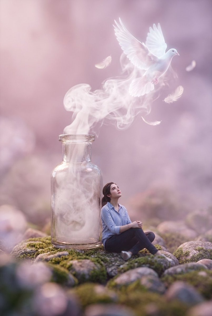 Surreal Macro Masterpiece with Miniature Figure AI image template preview