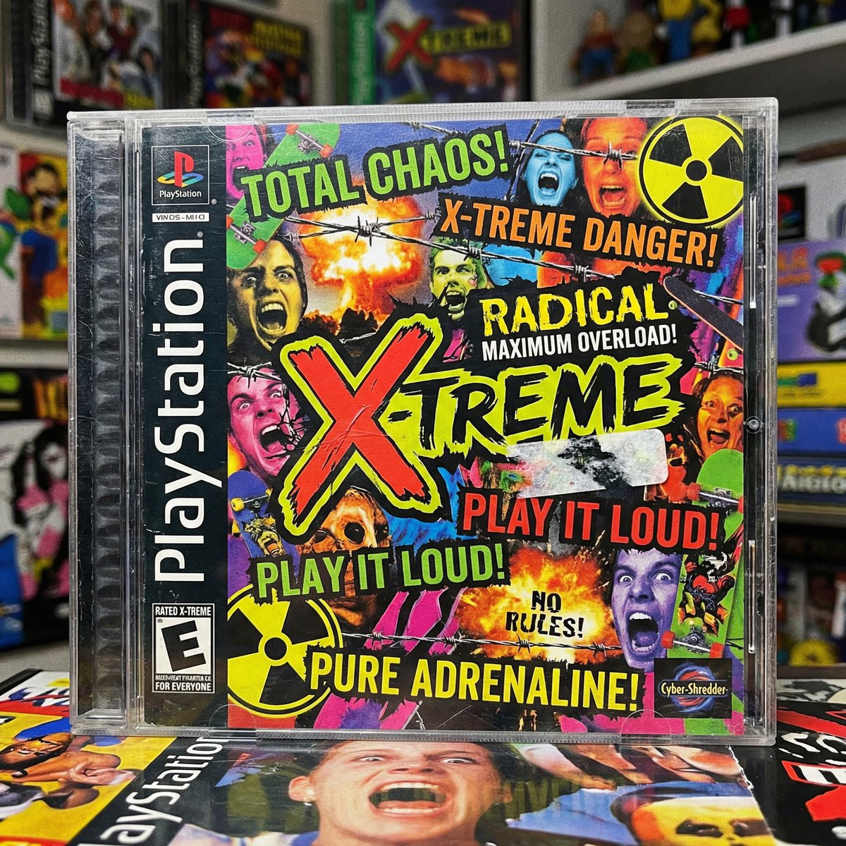 X-Treme 90s PlayStation Game Case AI image template preview