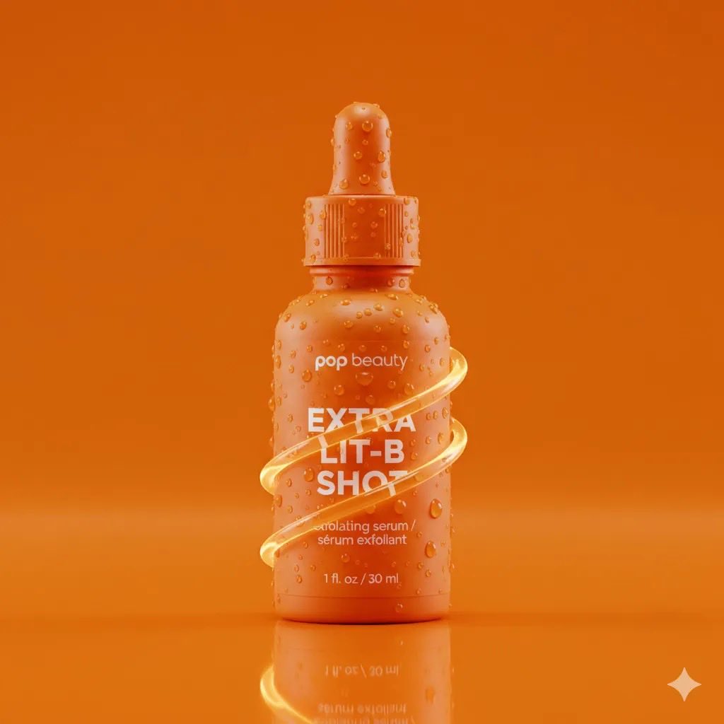 Product Photography Prompt: Orange Serum Bottle AI image template preview