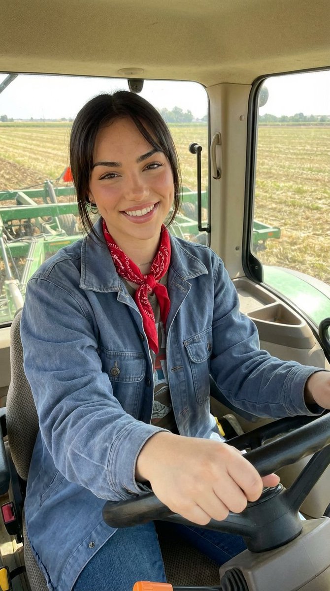 Detailed Character Prompt: Young Woman Driving a Tractor example 2