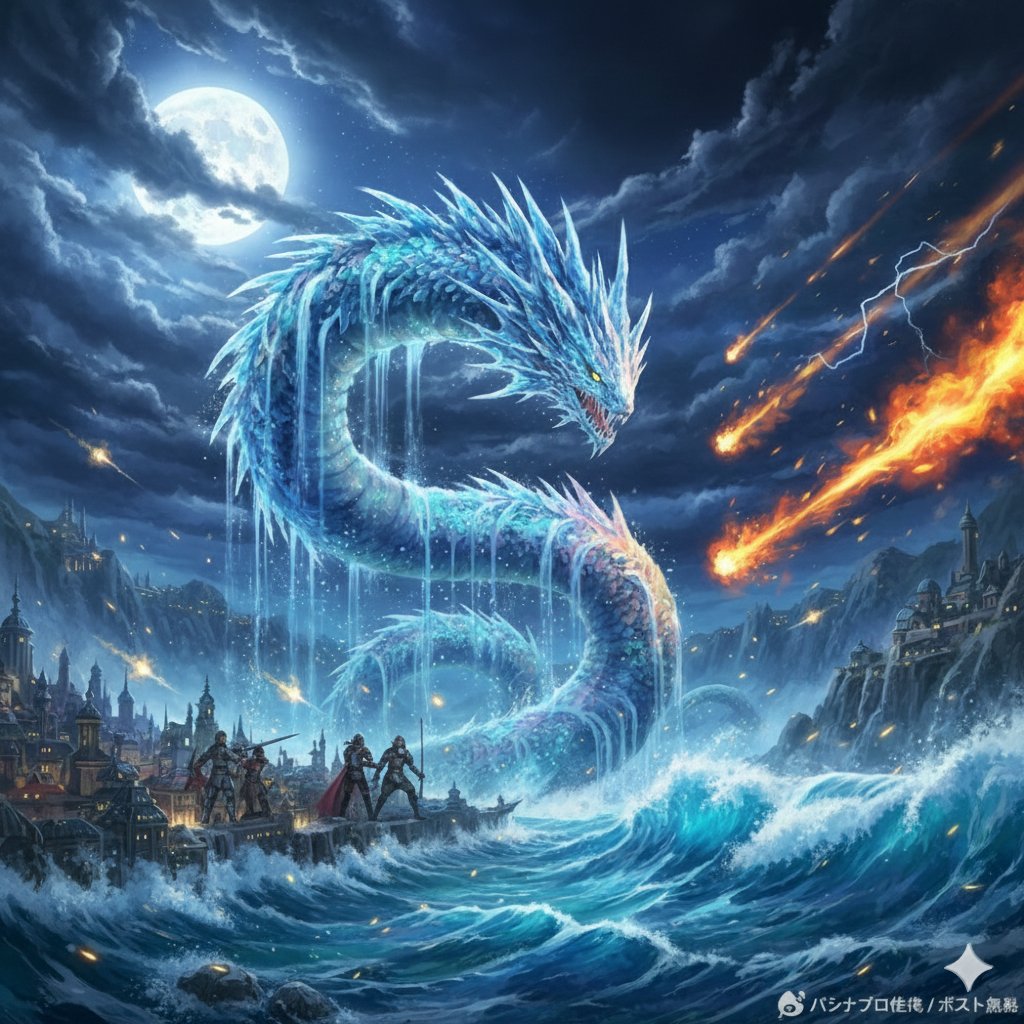 Image Generation Prompt: Nishimura Mizuki and Leviathan example 3