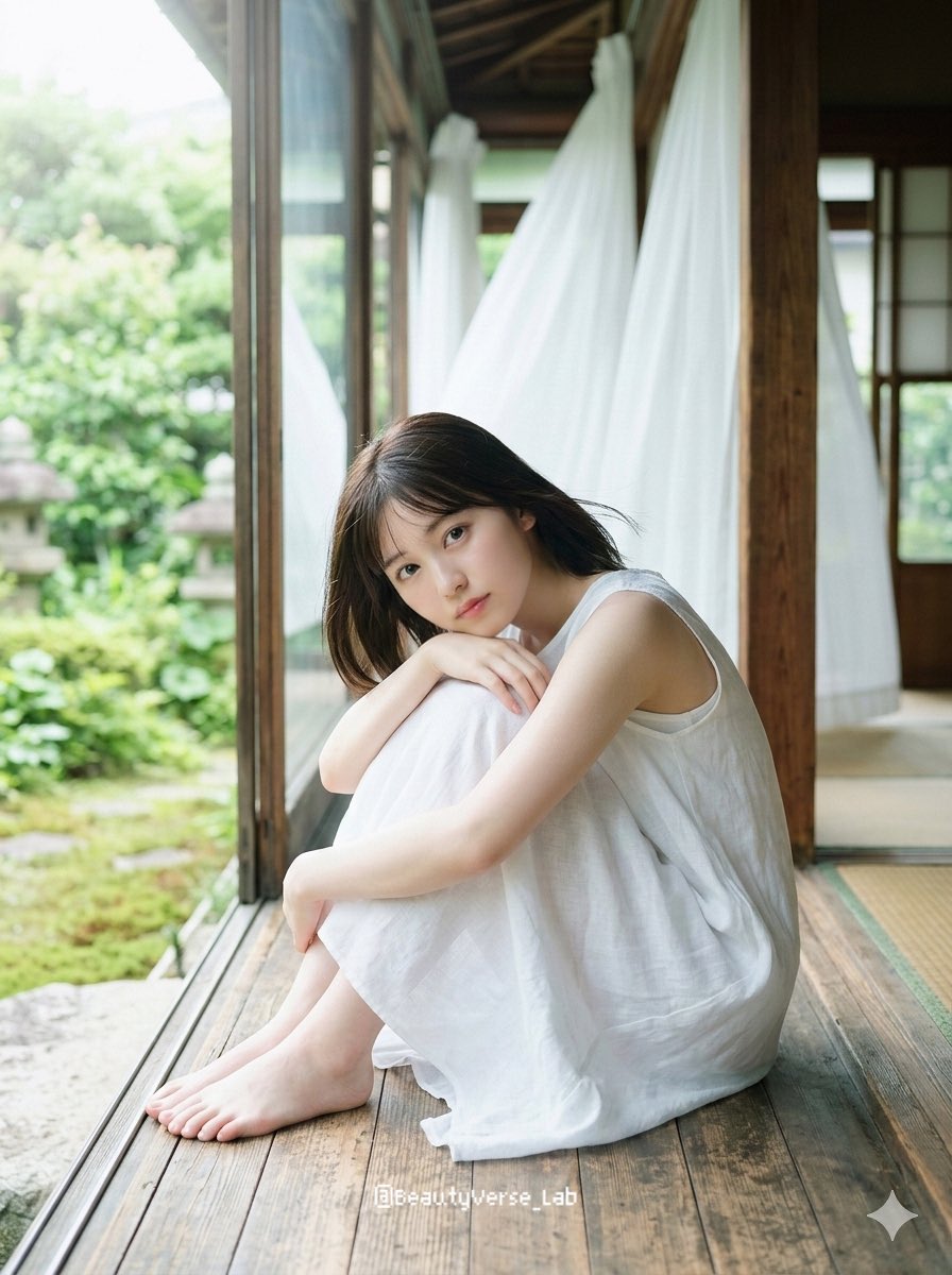 Translucent Airy Japanese Idol Photoshoot AI image template preview