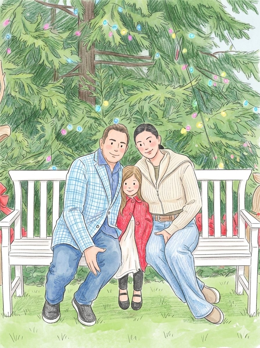 Children's Book Style Colored Pencil and Watercolor Illustration example 3