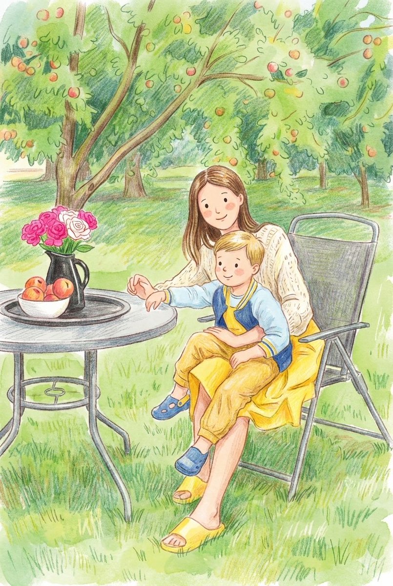 Children's Book Style Colored Pencil and Watercolor Illustration example 2