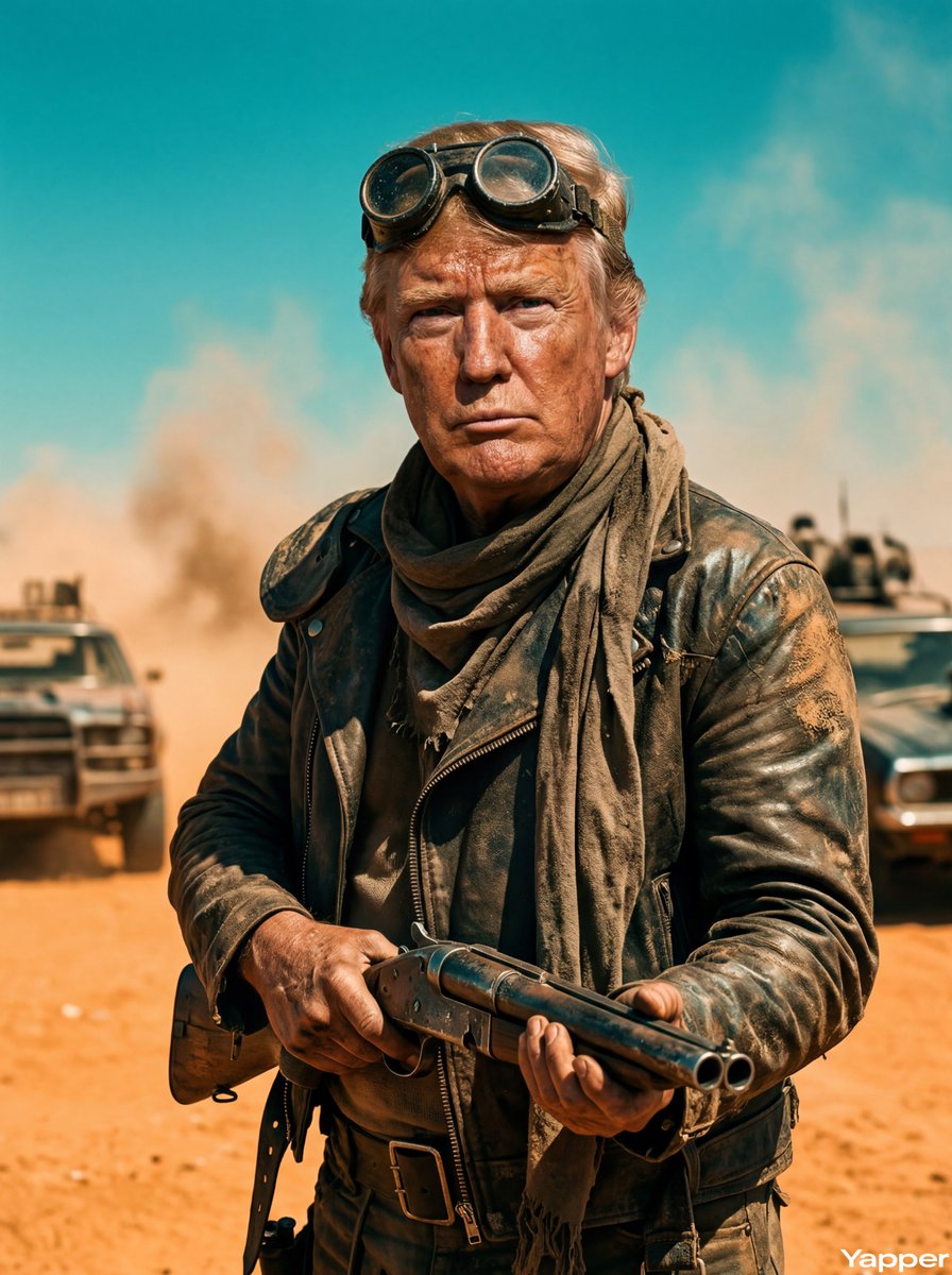 Mad Max Wasteland Survivor Film Still AI image template preview