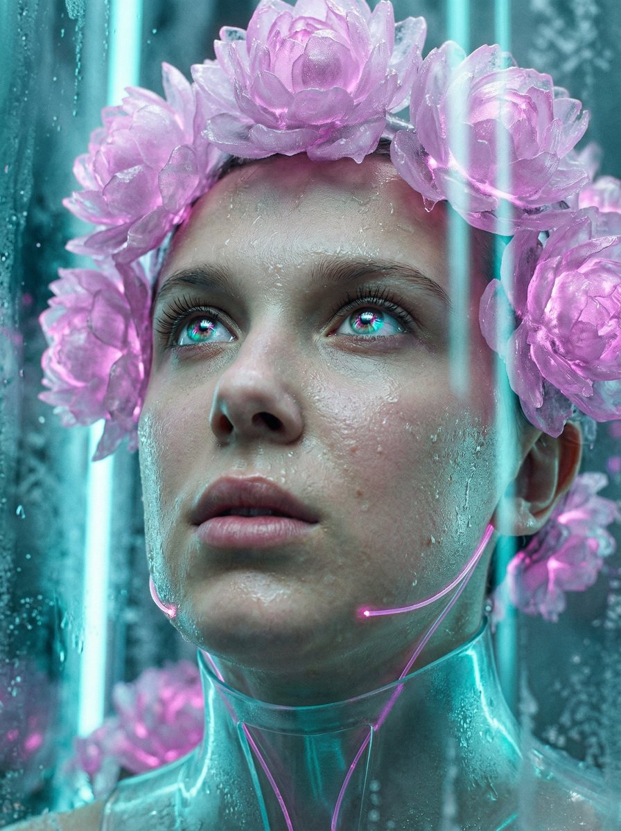 Synthetic Flora Prophecy (Sci-Fi Portrait) AI image template preview