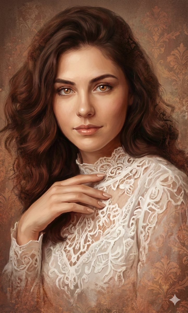 Ethereal Digital Painting Portrait AI image template preview