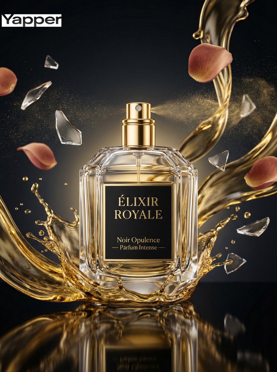 Luxury Perfume Commercial Photography Prompt AI image template preview