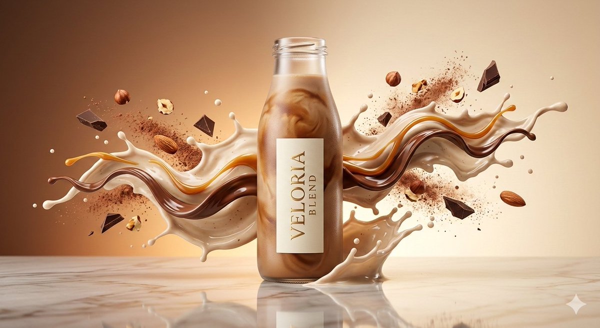 Luxury High-Speed Commercial Shake Photography Prompt AI image template preview