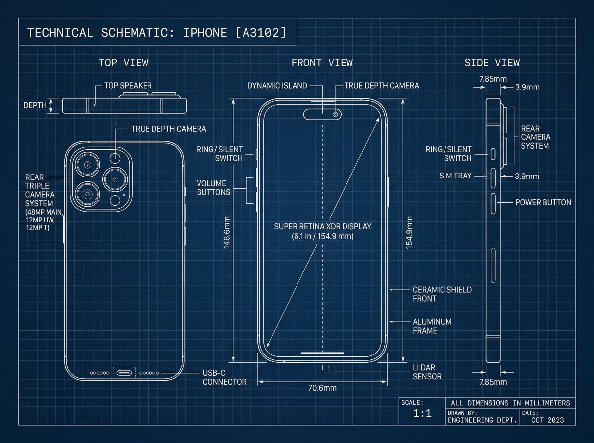 Technical Blueprint Drawing Prompt AI image template preview