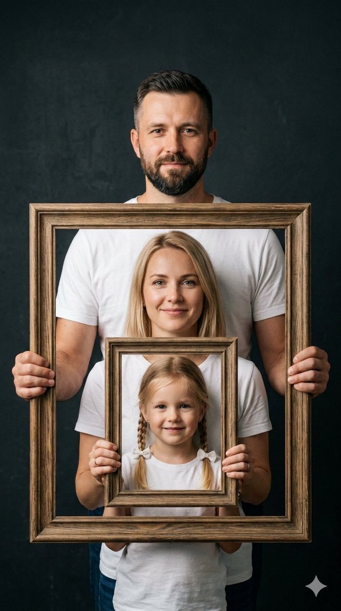 Creative Family Studio Photograph Prompt AI image template preview