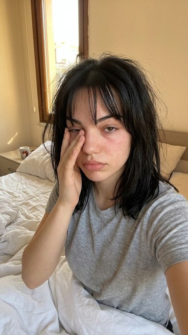 Candid Morning Bedhead Selfie AI image template preview