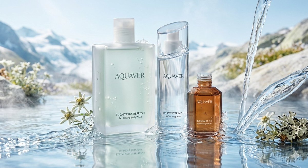 Luxury Skincare Product Photography Prompt AI image template preview