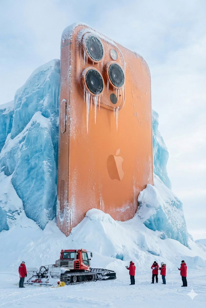 Giant Coca-Cola Can Monument in Arctic Ice AI image template preview