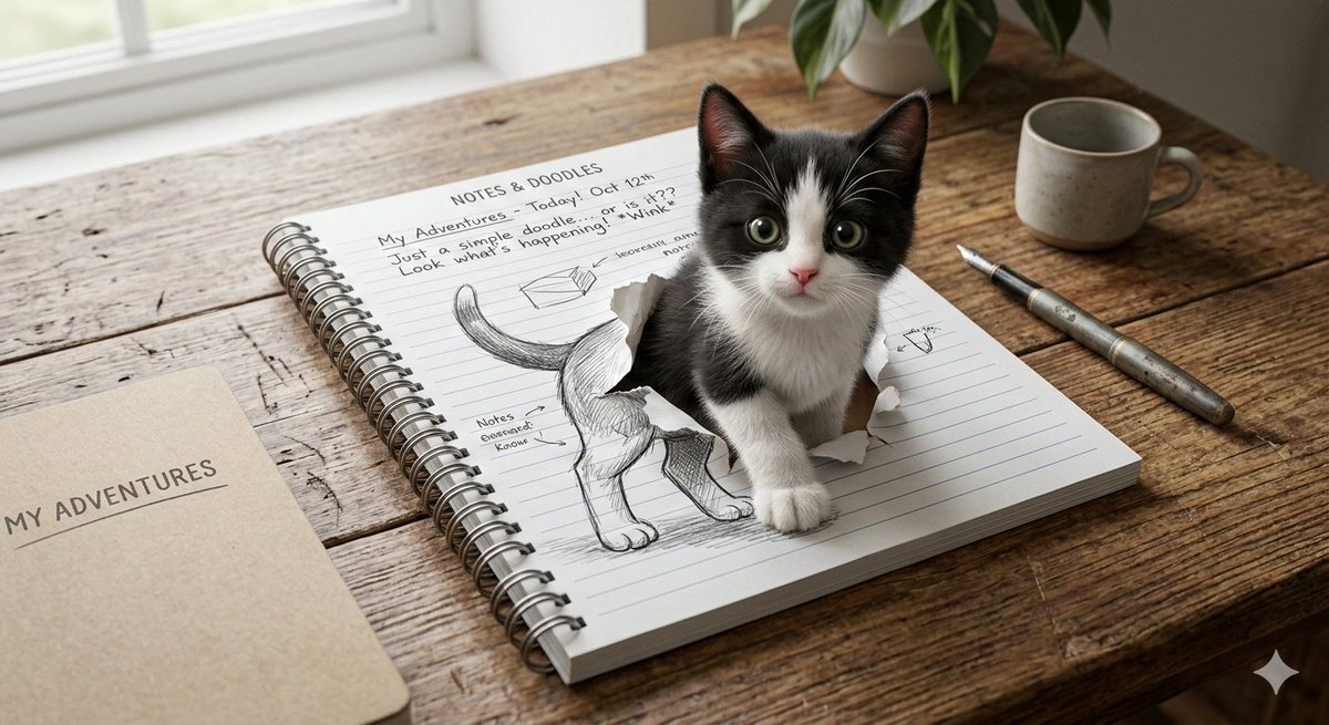 3D Illusion Kitten Art Prompt AI image template preview