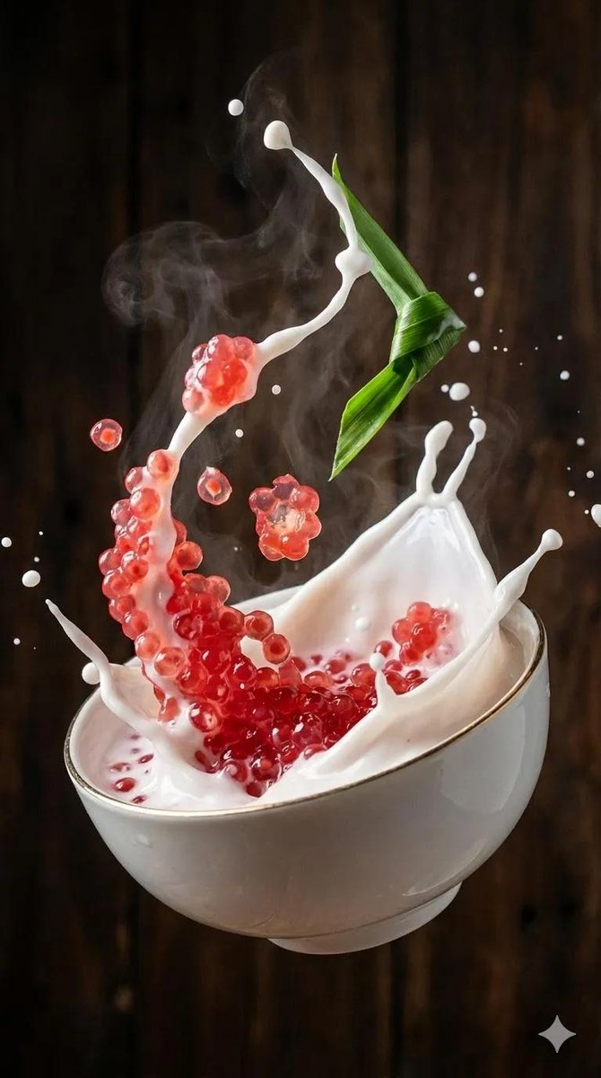 Ultra-Realistic Food Photography of Dessert Splash AI image template preview