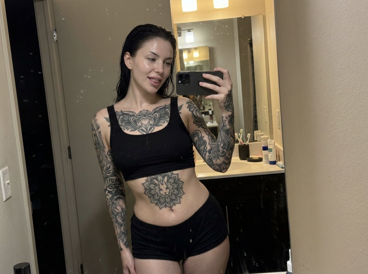 Raw iPhone Mirror Selfie Realism example 2