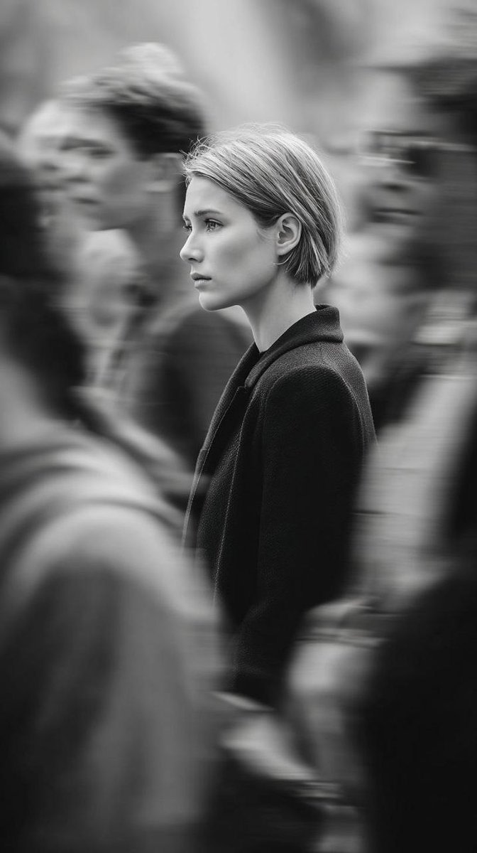 Editorial Monochrome Street Photograph (Leica SL3) AI image template preview